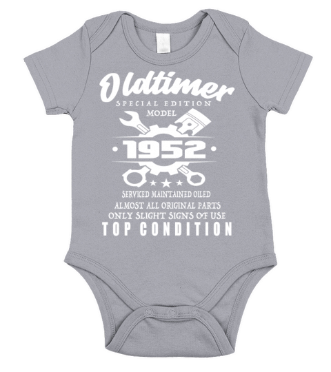 Vintage Special Edition Model 1952 Birthday Short Sleeve Baby One-Piece