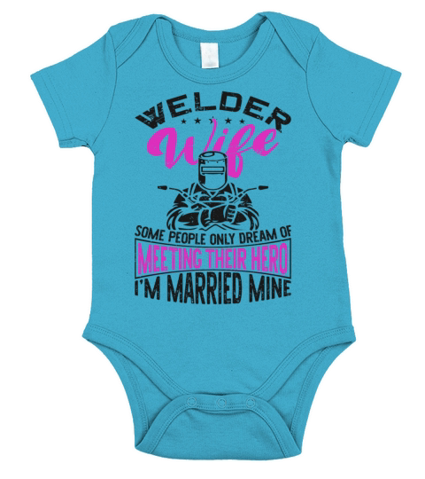 Welder Welding Marriage Wedding Short Sleeve Baby One-Piece
