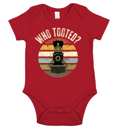 Who Tooted - Train and Railroad Lover Short Sleeve Baby One-Piece