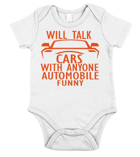 will talk cars with anyone automobile funny Short Sleeve Baby One-Piece