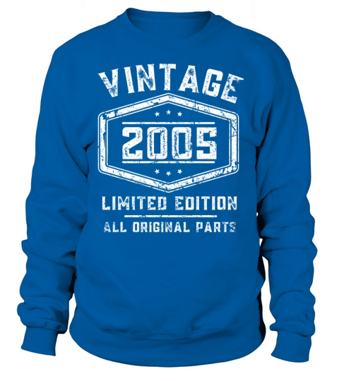 18 Years Vintage 2005 Retro 18th Birthday Sweatshirt Unisex