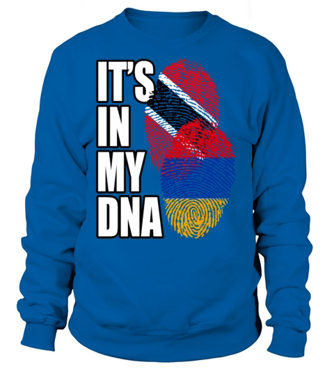 Armenian And Trinidad Tobago Mix Heritage DNA Flag Sweatshirt Unisex