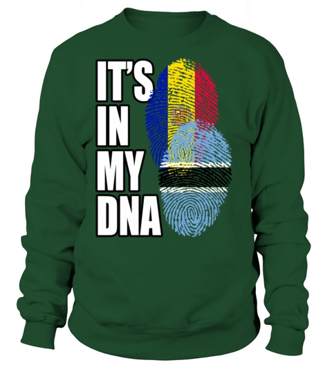 Botswana And Andorran Mix Heritage DNA Flag Sweatshirt Unisex