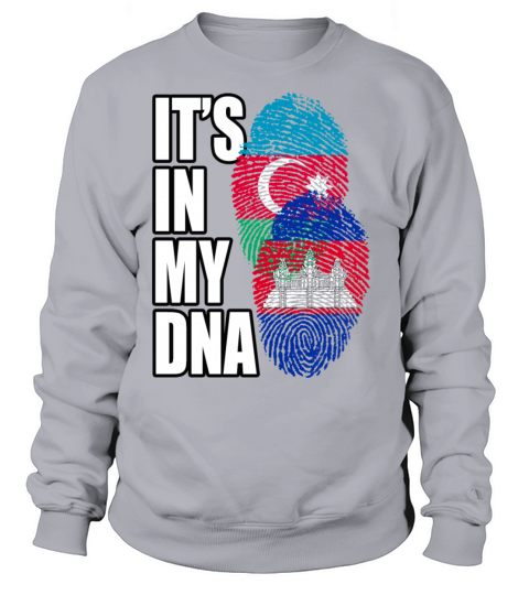 Cambodian And Azerbaijani Mix Heritage DNA Flag Sweatshirt Unisex