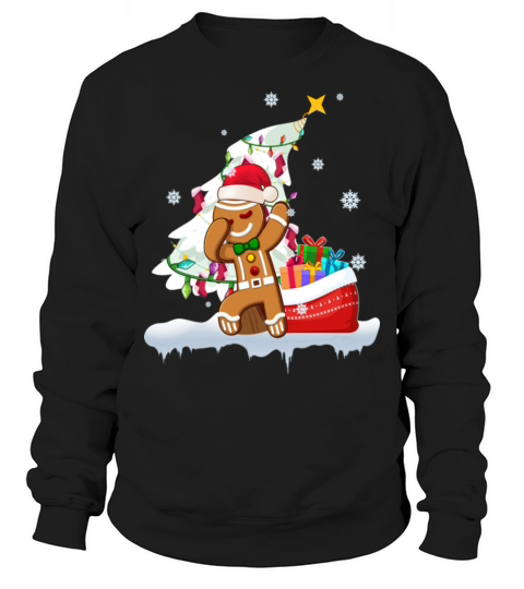Dabbing Gingerbread Merry Christmas Sweatshirt Unisex
