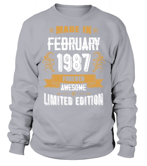 February 1987 Vintage Birthday Present Sweatshirt Unisex