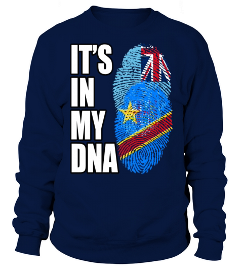 Fijian And Congolese Mix Heritage DNA Flag Sweatshirt Unisex