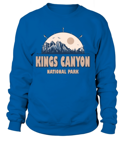 Kings Canyon National Park Vintage Hiking Sweatshirt Unisex