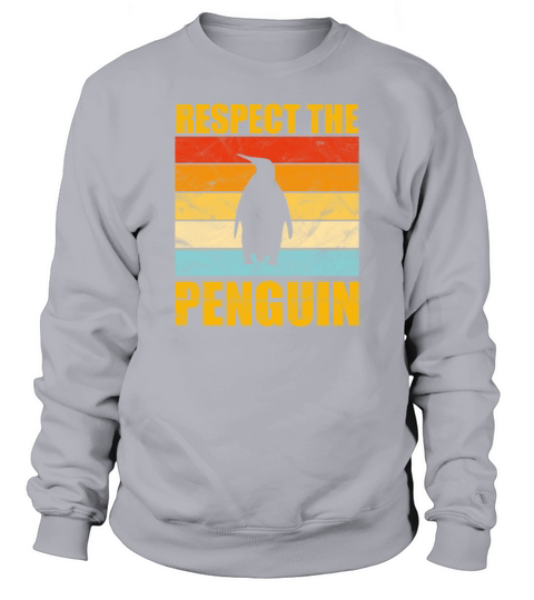 Respect The Penguin Vintage Sunset Cute Womens Pe Sweatshirt Unisex