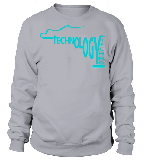 Technology Logo Design Blue Sweatshirt Unisex