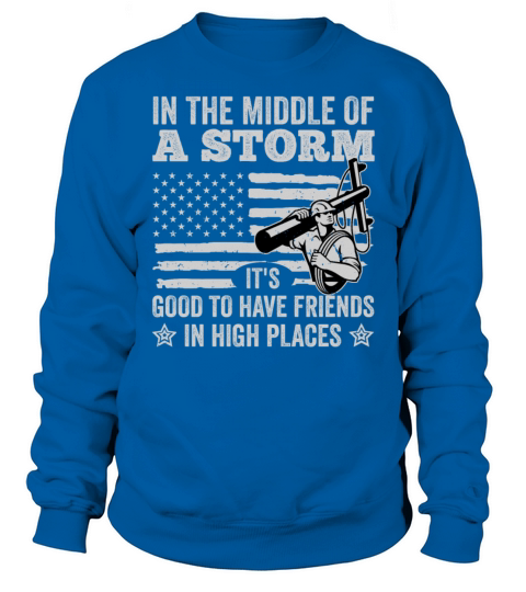 Thank A Lineman Quote Electrical Lineman Sweatshirt Unisex