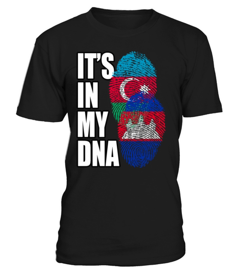 Cambodian And Azerbaijani Mix Heritage DNA Flag T-Shirt Unisex