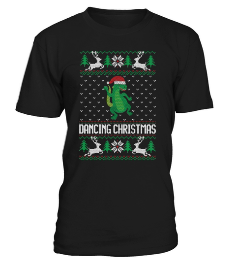 Dancing Christmas T REX Ugly T-Shirt Unisex
