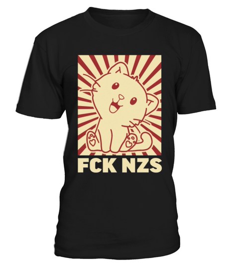 FCK NZS cute kawaii cat antifa vintage FCKNZS T-Shirt Unisex