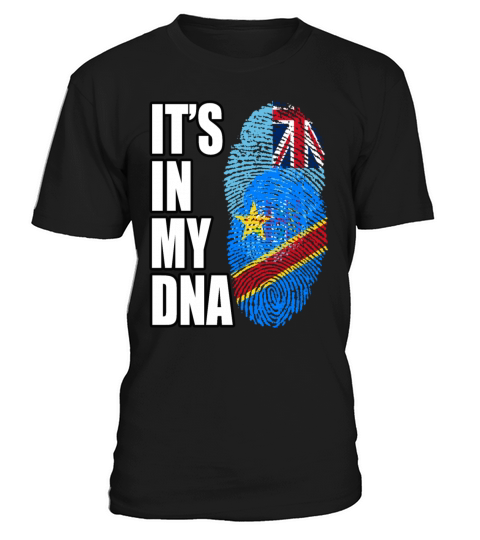 Fijian And Congolese Mix Heritage DNA Flag T-Shirt Unisex
