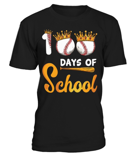 Happy 100th Day 100 Days School Baseball Teacher T-Shirt Unisex