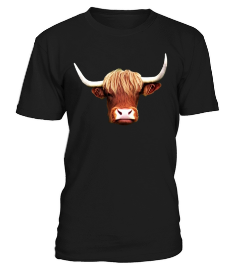 Highland Cattle Design Farmer imprint cow T-Shirt Unisex