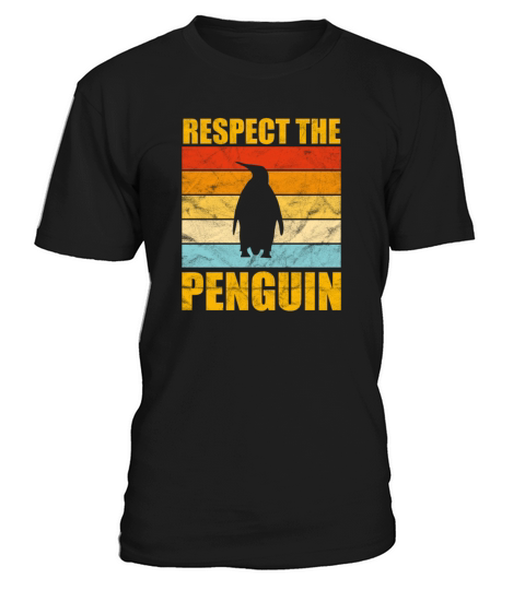 Respect The Penguin Vintage Sunset Cute Womens Pe T-Shirt Unisex