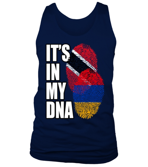 Armenian And Trinidad Tobago Mix Heritage DNA Flag Tank Top Unisex