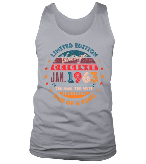 Birthday January 1963 limited edition Tank Top Unisex