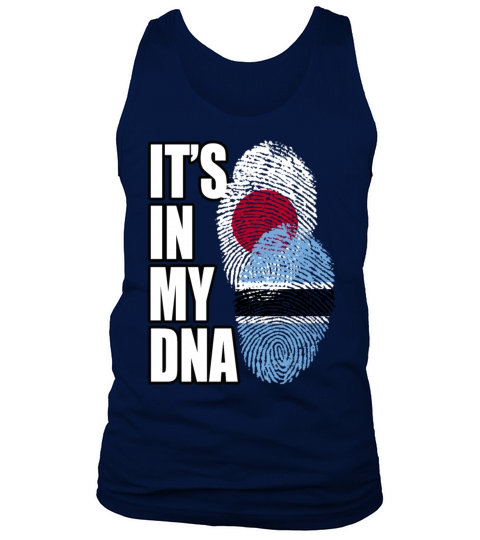 Botswana And Japanese Mix Heritage DNA Flag Tank Top Unisex