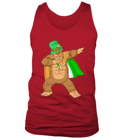 dabbing bigfoot st patricks day Tank Top Unisex
