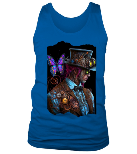 Fantasy Steampunk Man with Butterfly Tank Top Unisex