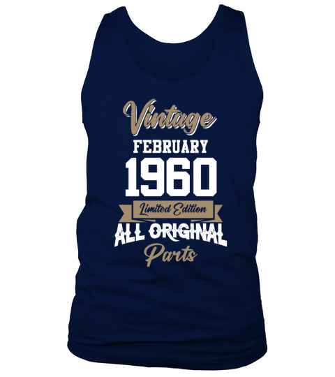 February 1960 Vintage Birthday Present Tank Top Unisex