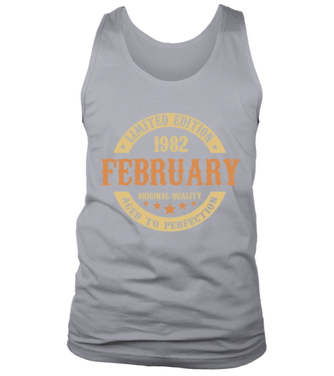 February 1982 Vintage Birthday Present Tank Top Unisex