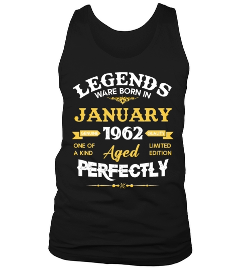 January 1962 Vintage Birthday Present Tank Top Unisex