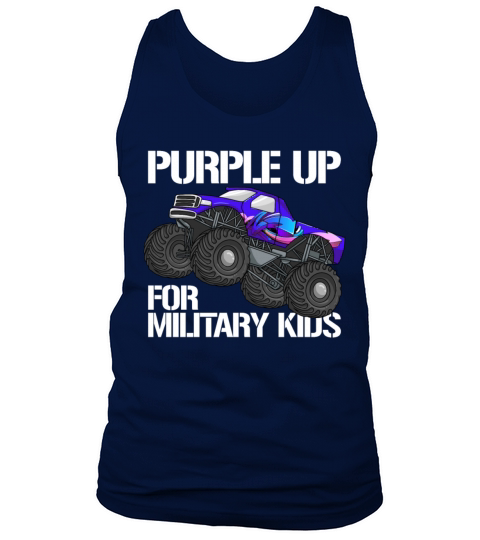 Purple Up For Military Kids Monster Truck Boysboys Tank Top Unisex