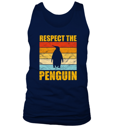Respect The Penguin Vintage Sunset Cute Womens Pe Tank Top Unisex