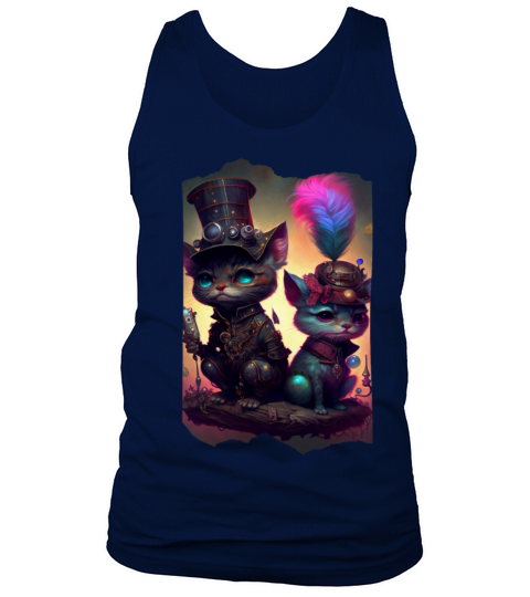 Scifi Steampunk Adventurer Cats Tank Top Unisex