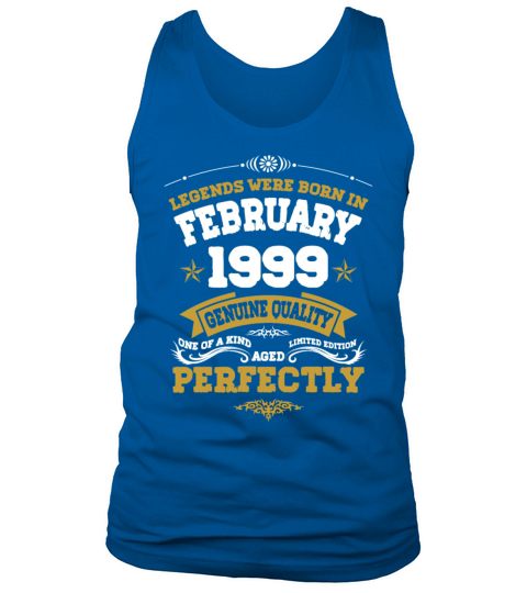 Vintage Aged To Perfection Ferbuary 1999 Tank Top Unisex
