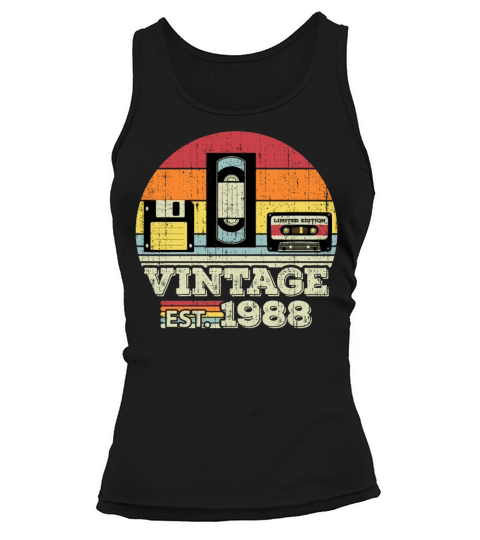 35 Year Old Vintage 1988 35th Birthday Gift Tank top Woman