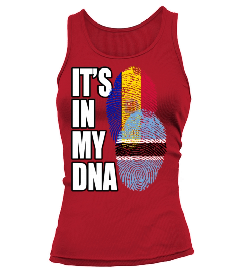 Botswana And Andorran Mix Heritage DNA Flag Tank top Woman
