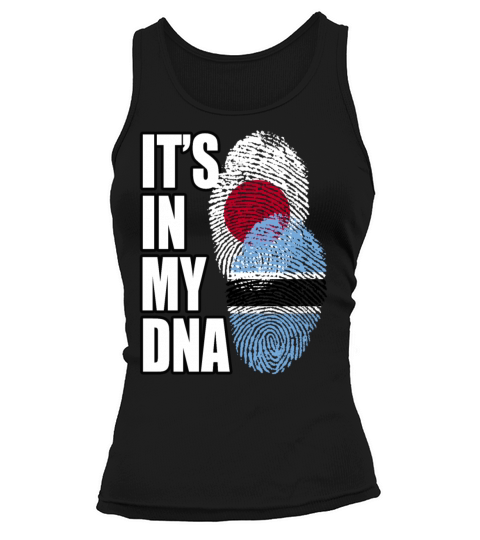 Botswana And Japanese Mix Heritage DNA Flag Tank top Woman