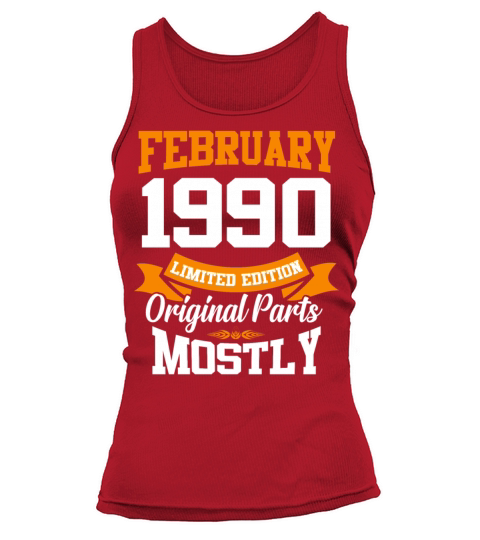 February 1990 Vintage Birthday Present Tank top Woman