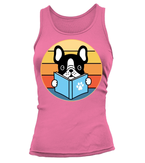 French Bulldog Dog Breed Vintage Retro Sunset Tank top Woman