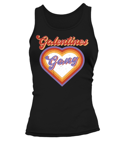 Galentines Gang Heart Groovy Retro Valentines Day Tank top Woman