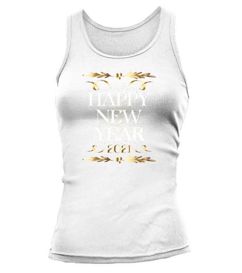 Golden Stylish Happy New Year 2021design Idea Tank top Woman