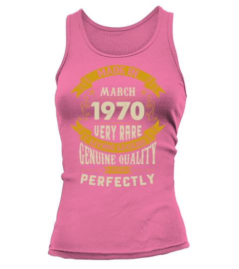 March 1970 Vintage Birthday Present Tank top Woman