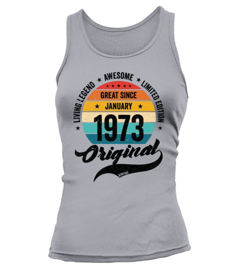 Retro 50 Years January 1973 Birthday Vintage Bday Tank top Woman