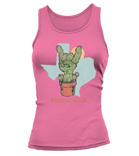 Rockin Wild Cactus Vintage Style Illustration Tank top Woman