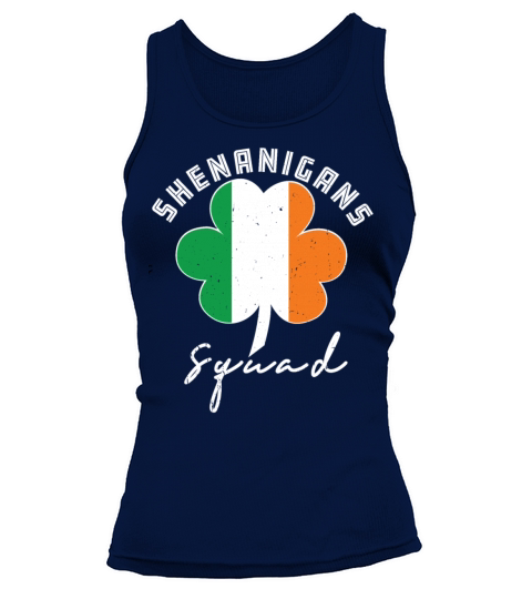 Shenanigans Squad Vintage Irish Shamrock Matching Tank top Woman