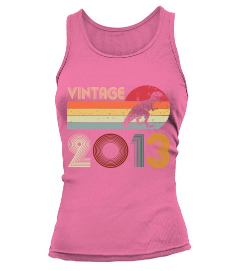 Vintage 2013 9th Birthday 9 Years Old Dinosaur Boy Tank top Woman