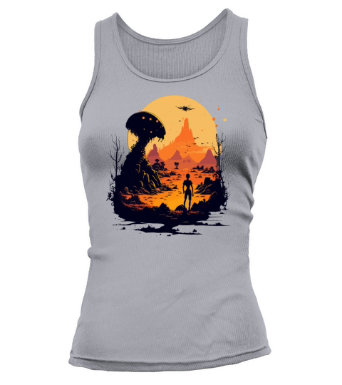 world ufo day cartoon Tank top Woman