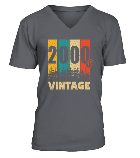 2000s Vintage Decade 2000 Era Millenium Retro V-Neck T-shirt