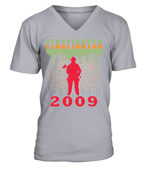 2009 vintage fireman birthday firefighter V-Neck T-shirt