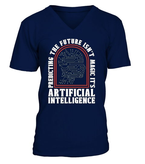 Artificial Intelligence Predicting The Future V-Neck T-shirt